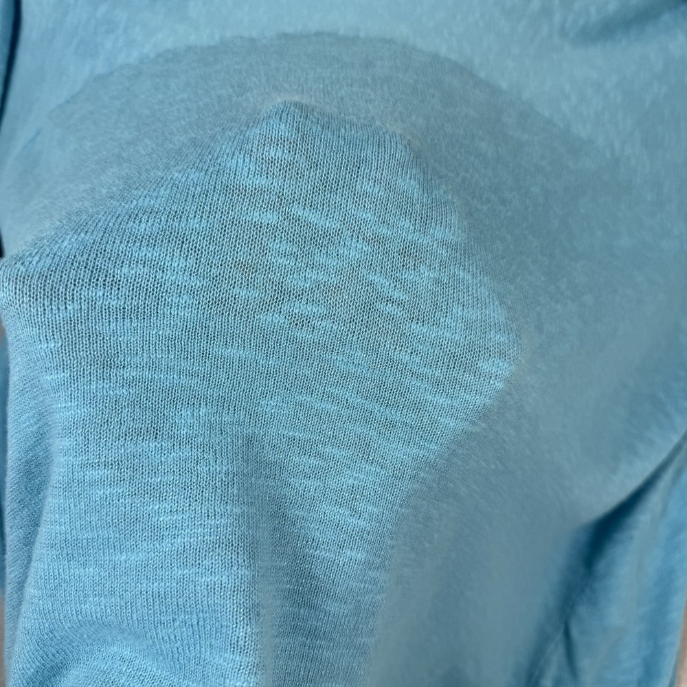Women`s Collarless Opened Gauze Bolero Shrug Cardigan Jacket XXL Beach Boho Blue - Picture 10 of 11